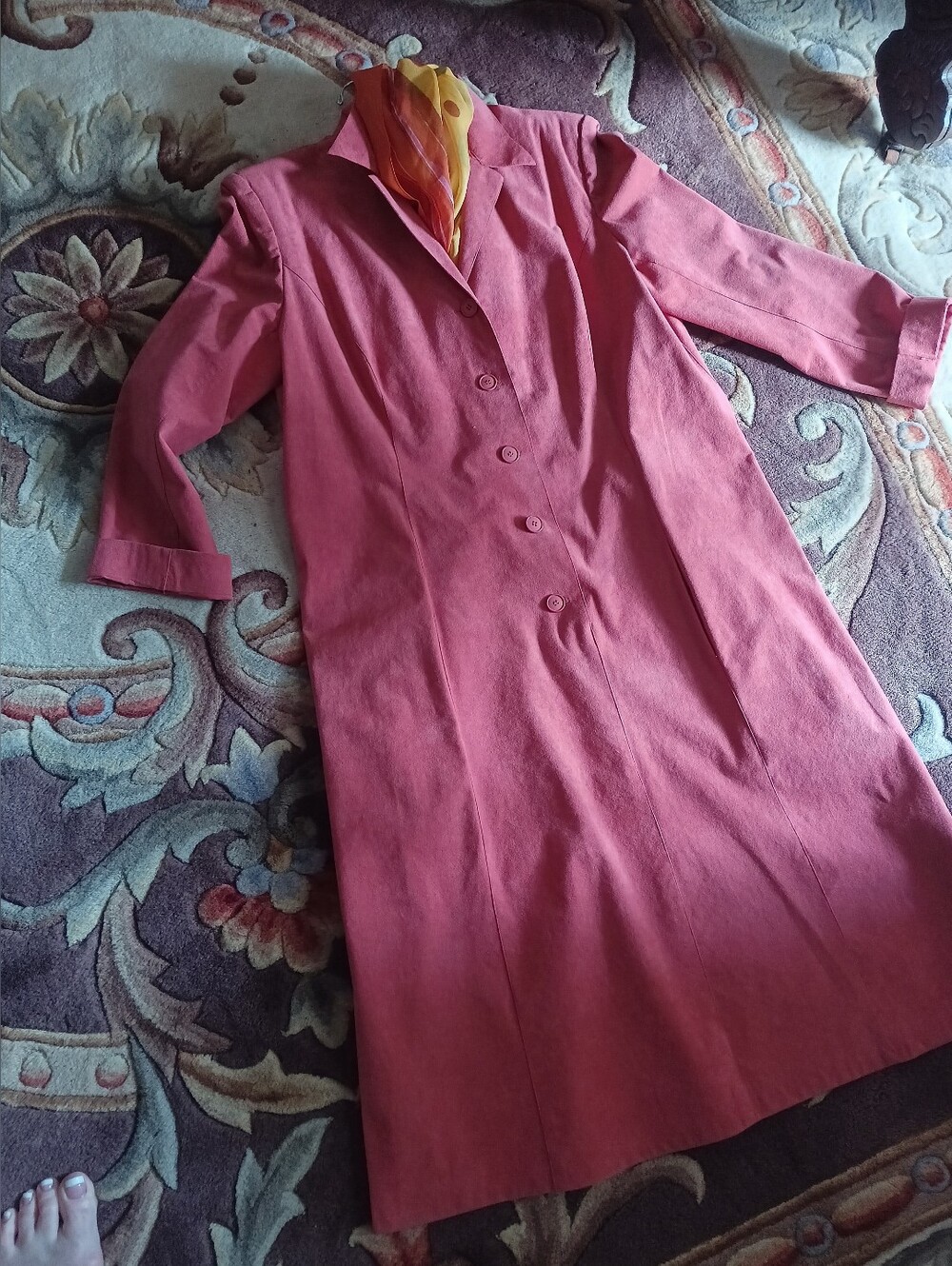 FABULOUS VINTAGE FAUX SUEDE 70S MIDI DRESS!